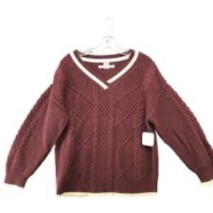 ALTR'D STATE CABLE CLASSIC V NECK SIZE LARGE